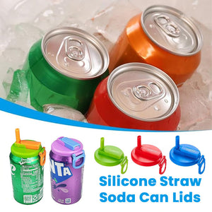 Silicone Straw Soda Can Lids