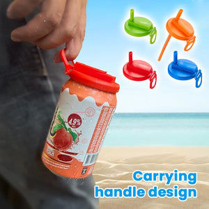 Silicone Straw Soda Can Lids